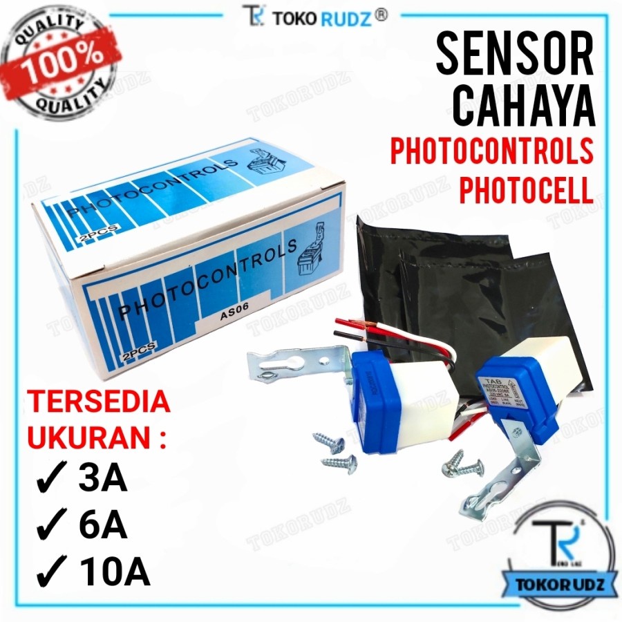 PhotoCell Fotosel Sensor Cahaya Saklar Otomatis Siang Malam Lampu LED Photoelectric Sensor