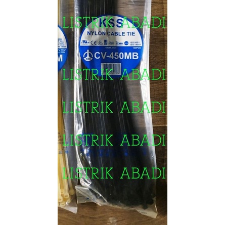 

➤ Kabel Ties KSS CV 450 M isi 100pcs (hitam/ putih) - Hitam ◊