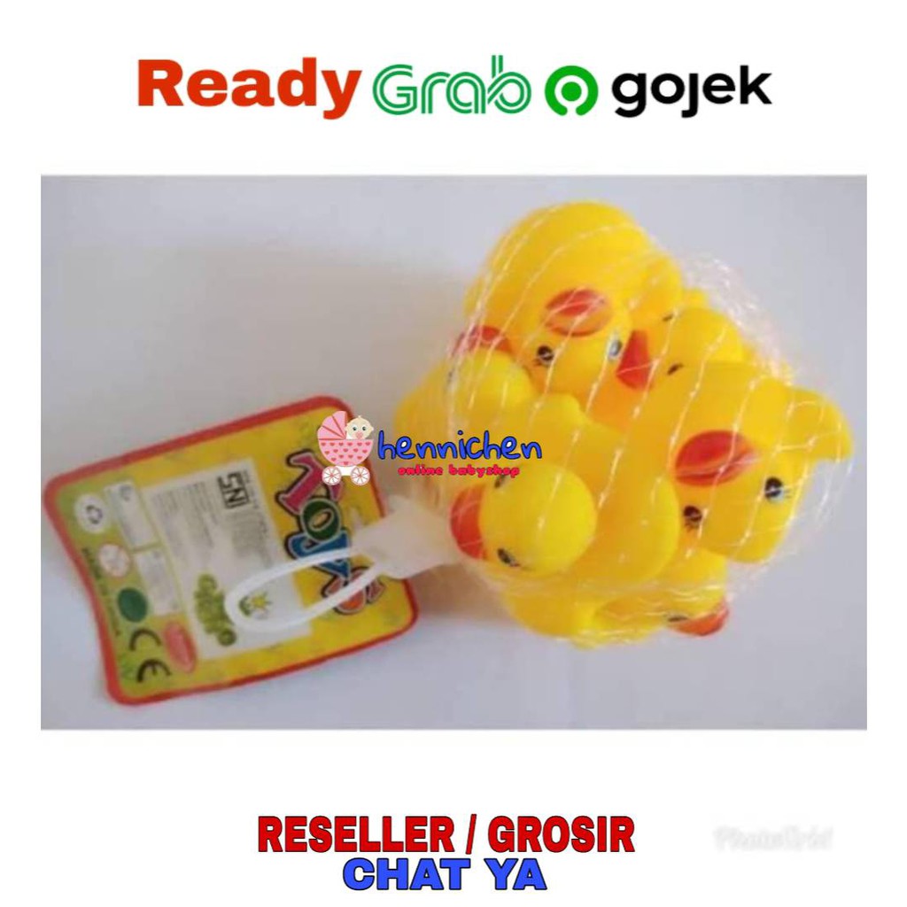 1 Pcs Mainan Mandi Bebek Kuning Bahan PVC untuk Bayi