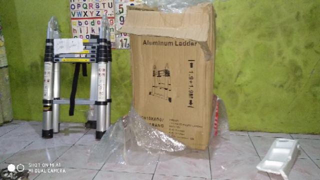 Tangga Double Teleskopik 1.9+1.9 = 3.8 M Telescopic Mollar