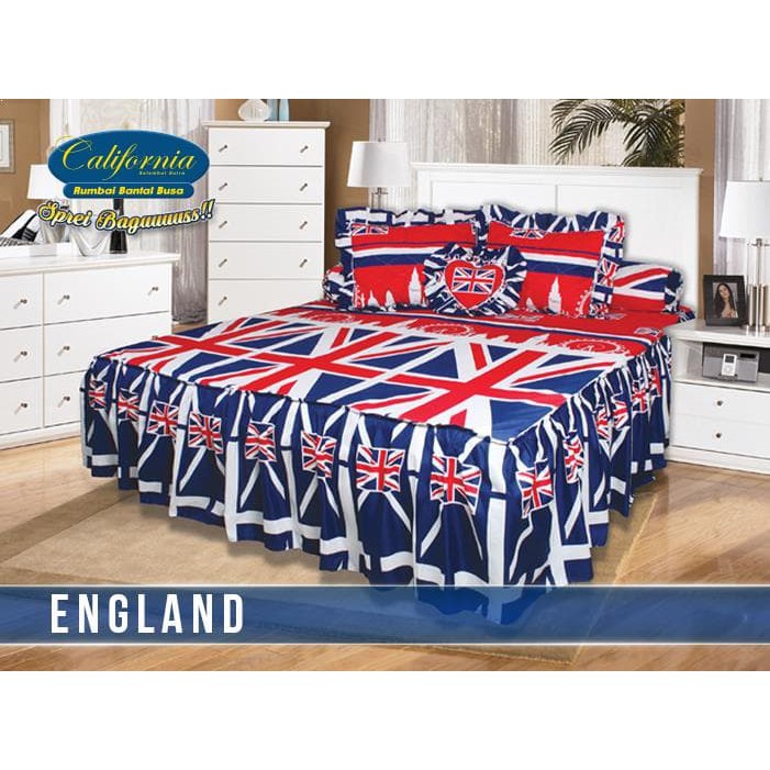 SPREI CALIFORNIA RUMBAI ENGLAND No.1 KING 180 SEPRAI BENDERA INGGRIS