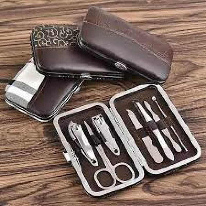 Manicure Pedicure 7 In 1 Tool Set Professional 7 Pcs Dompet Gunting Kuku