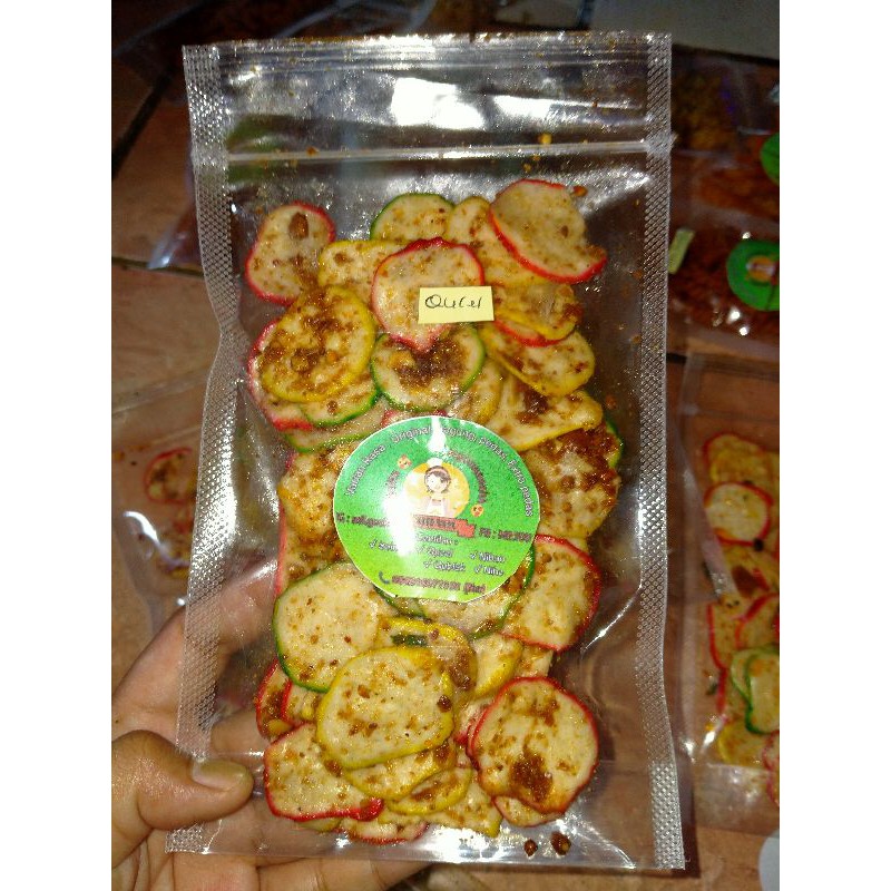

cemilan qucel (kerupuk pecel)