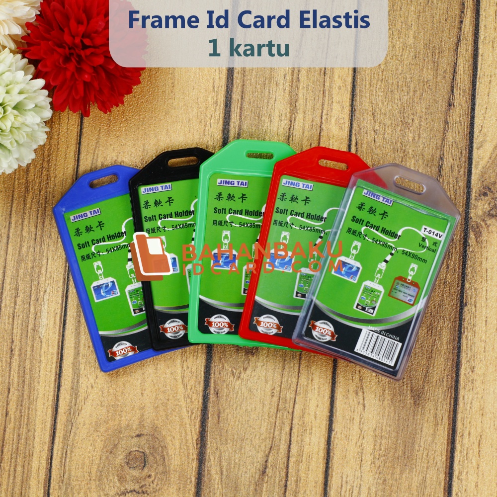 CASING ELASTIS 1 MUKA / Frame elastis idcard 1kartu / casing idcard / card holder elastis