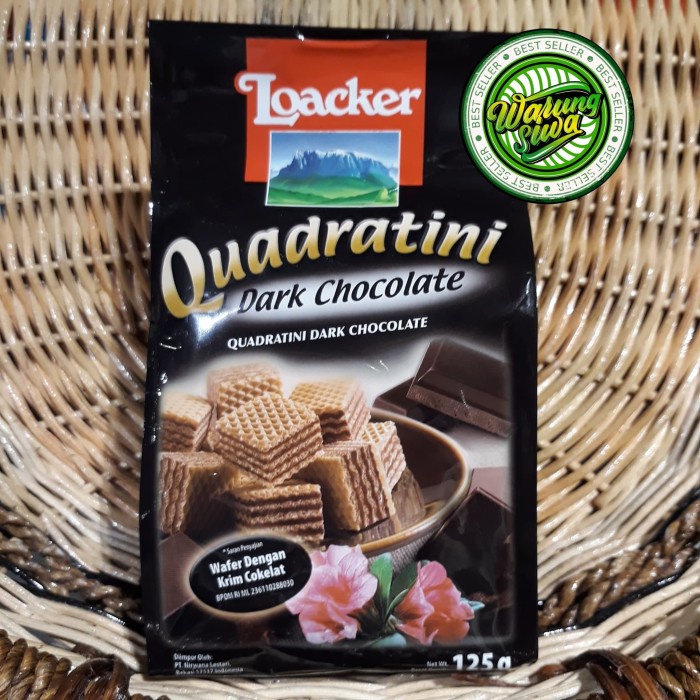 

Wafer Loacker quadratini dark chocolate 125 gram