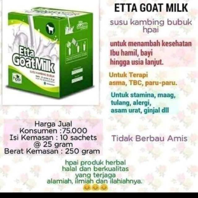 

Susu kambing obat asma dan untuk anak yang alergi susu sapi