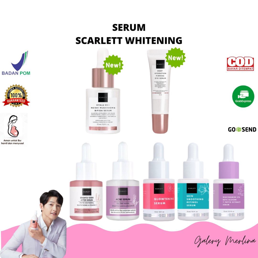 SCARLETT WHITENING ORIGINAL Glowtening Serum / Brightly Ever After Serum / Acne Serum