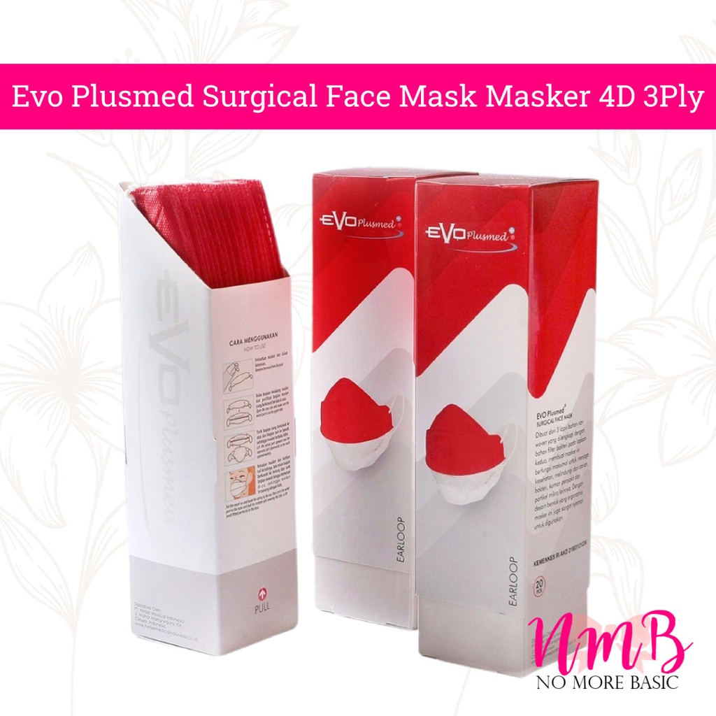 Masker Evo PlusMed 4D Warna Surgical Face Mask Earloop 3PLY