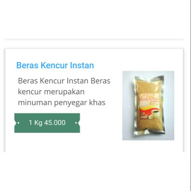 

Beras kencur ORGANIK