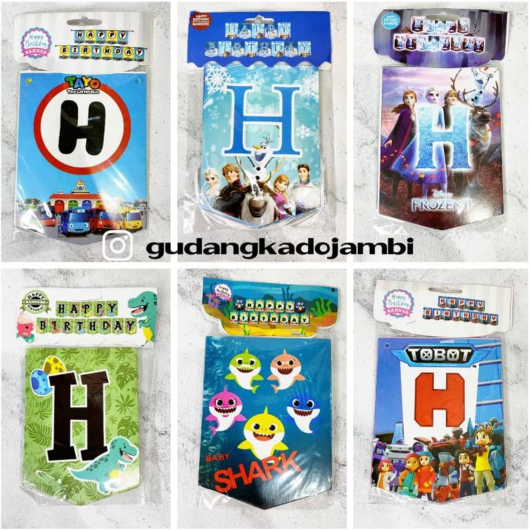 glinkshopBanner Happy Birthday Bentuk Geometris Banner Happy Birthday Flaminggo Banner Happy Birthda