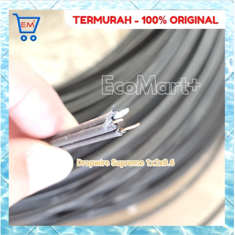 Drop Wire Supreme 1x2x0.6mm Kabel Telpon Supreme TERMURAH !!! Harga per METER - TIDAK BISA &quot;COD&quot; !!!