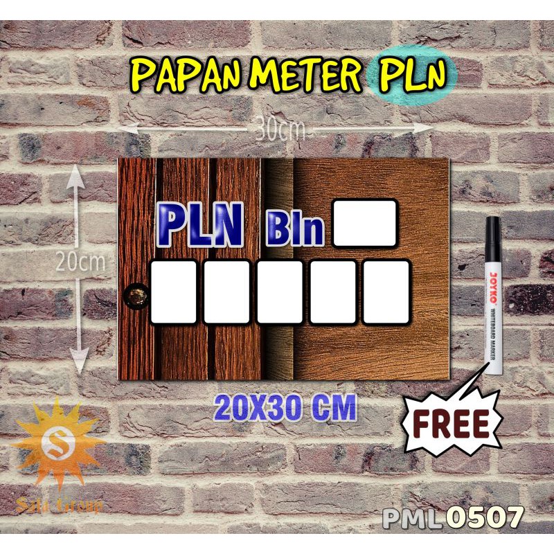 

Safa Papan Meter Listrik PLN PAM motif Unik - Wooden 07
