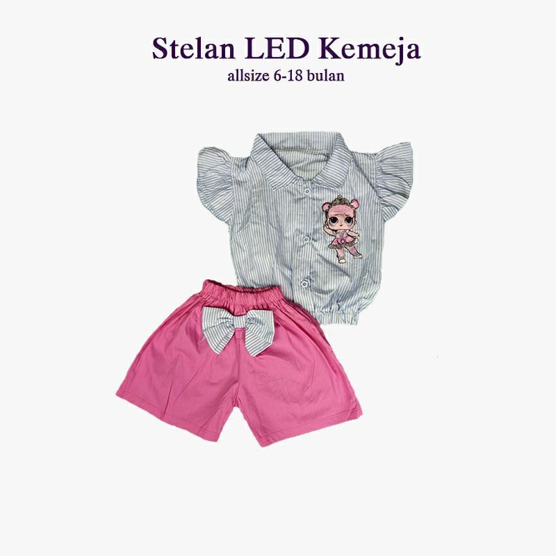 SETELAN ANAK CEWEK ALLSIZE SATU TAHUN + LED