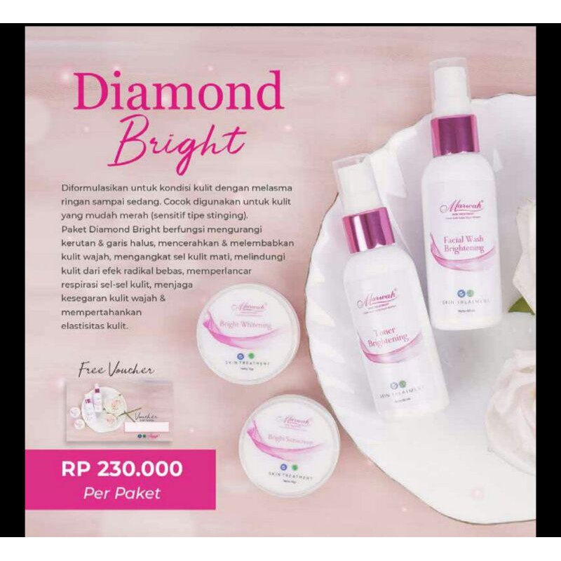 Marwah Bright Skincare Treatment Untuk Pemutih Wajah Shopee Indonesia