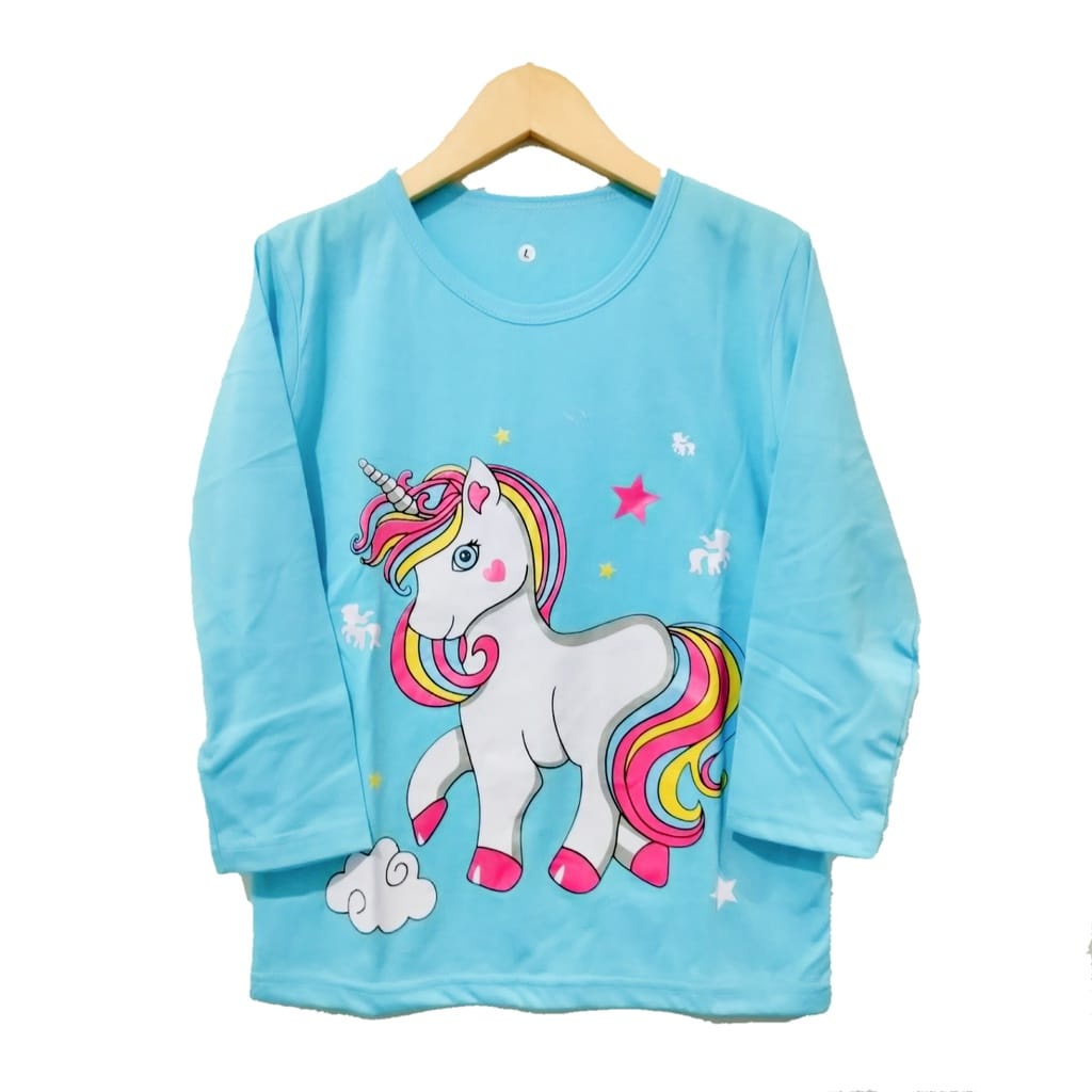 kaos anak lengan panjang liitlepony katun lembut 5th-13th