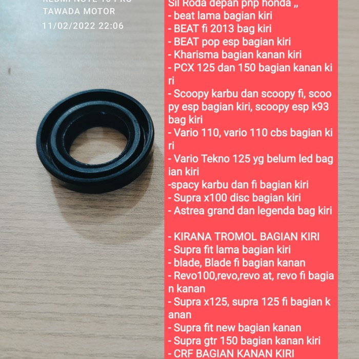 SIL SEAL RODA DEPAN HONDA FORZA SONIC CRF 150