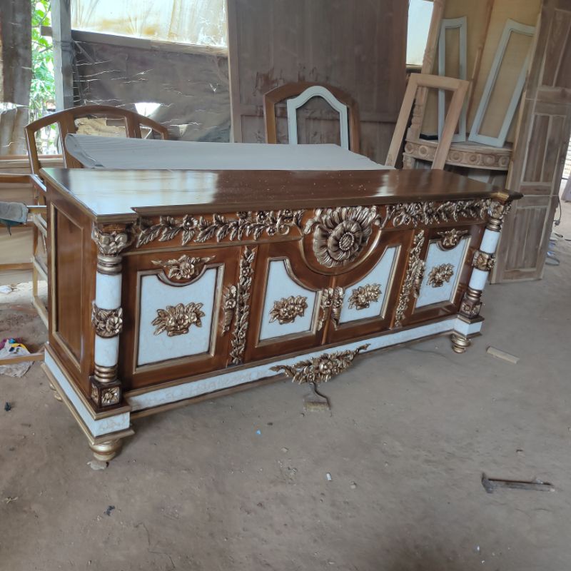 Meja TV bulan jati 2 meter