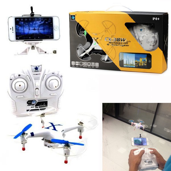 Quadcopter Drone Cx-30w 4-Axis Wifi - Hd Camera. With Remote Control