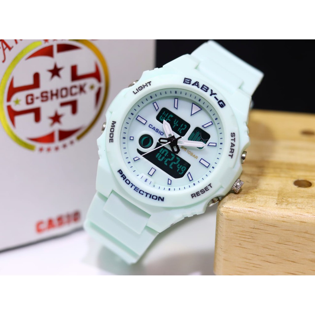 BABYG CASIO BAX 100 DUAL TIME JAM TANGAN WANITA SPORT