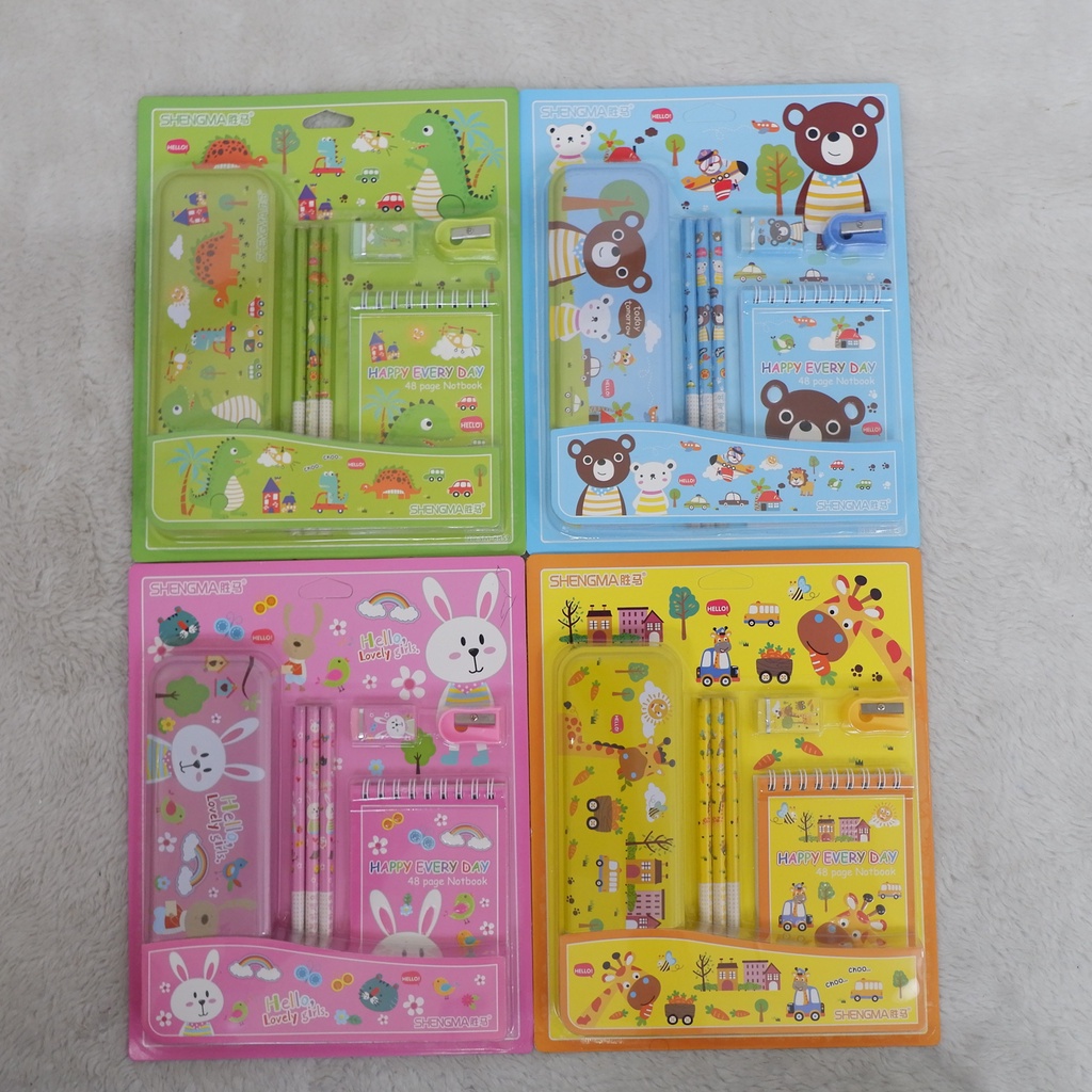 

STATIONERY SET #41182 Set Alat Tulis Anak Karakter Fancy Gambar Lucu