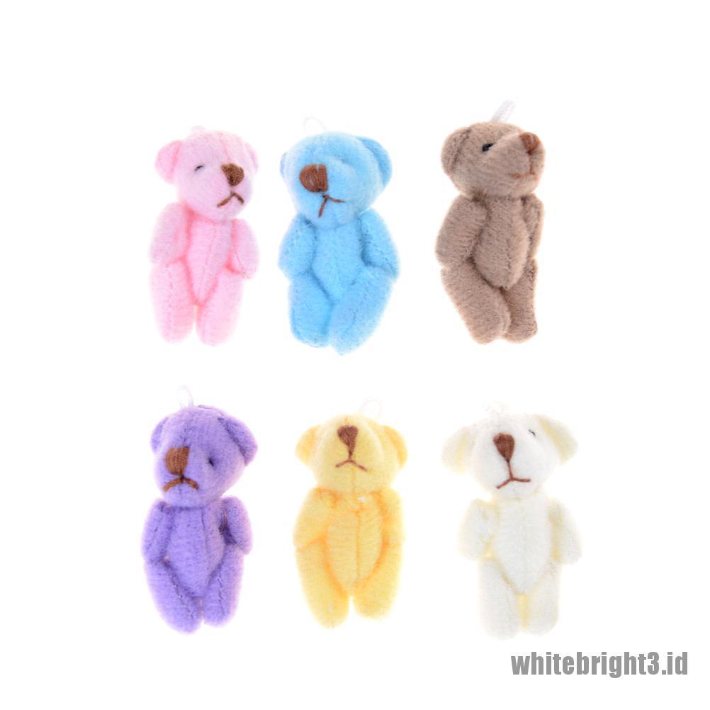 (white3) 1pc Mainan Boneka Stuffed Plush Beruang 3.5CM