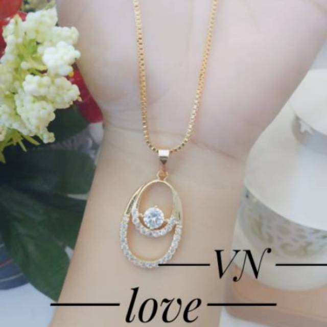 Xuping set perhiasan lapis emas 24k terlaris 1220