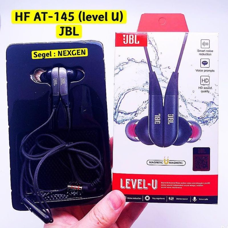 HF HEADSET PHILIPS &amp; JBL AT-145 LEVEL U SUPER BASS PACKING IMPORT