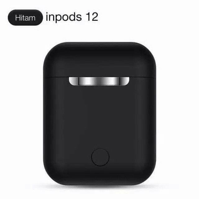 [WS] Headset Bluetooth I12 Macaron Earphone Bluetooth 5.0 Twins inpod i12-i12 Hitam