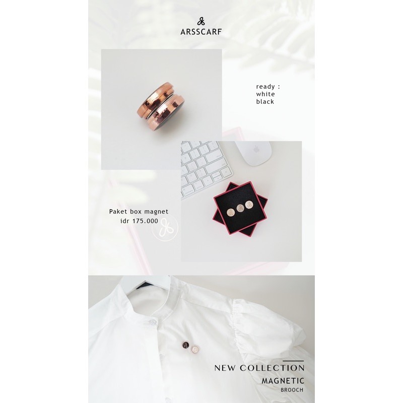 MAGNETIC BROOCH BY ARSSCARF | BROS HIJAB CANTIK