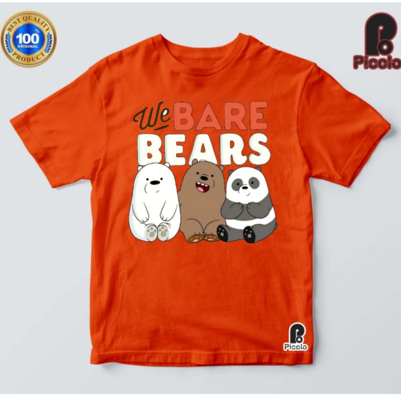 kaos anak bear t-shirt kaos anak we bare bears/bahan premium