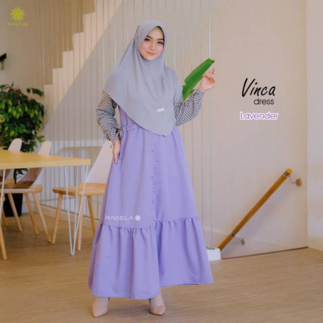 VINCA DRESS LAVENDER XXL || Gamis Syari Original BY RAGELA HIJAB