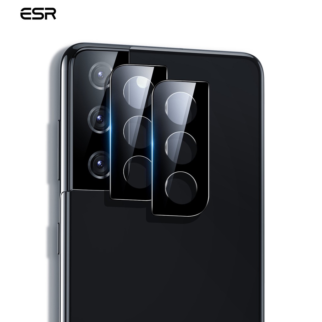 Esr 2pcs Lapisan Tempered Glass Pelindung Lensa Kamera Samsung Galaxy S21 / S21Plus / S21 Ultra 5g S21 Ultra