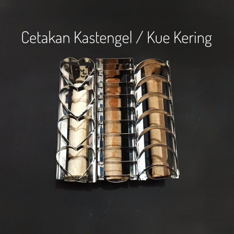 Cetakan Kue Kastengel / Cetakan Roti Kering Putri Salju Nastar Bentuk Hati Bulan Persegi Panjang