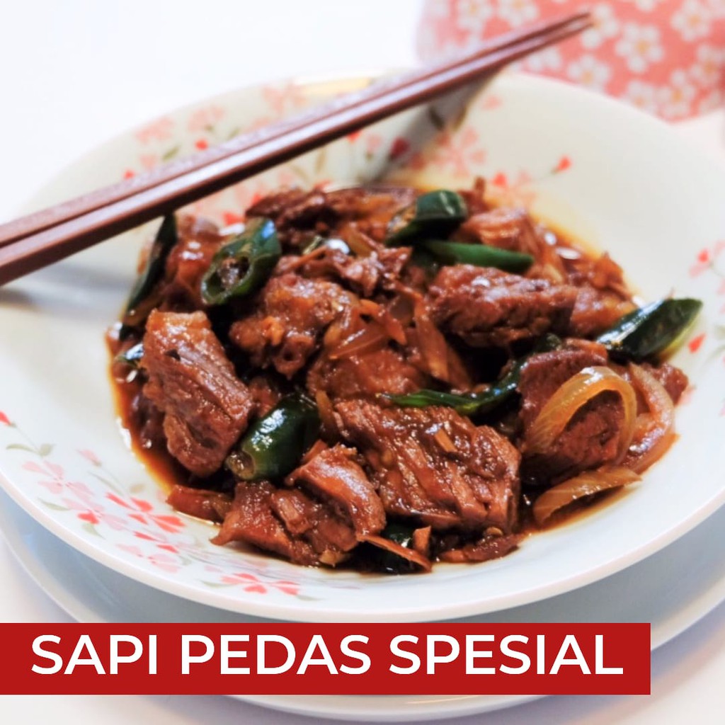 

SAPI PEDAS SPESIAL HALAL / MASAKAN MAKANAN SIAP SAJI / BUKAN FROZEN FOOD/ MAKANAN INSTAN SEHAT