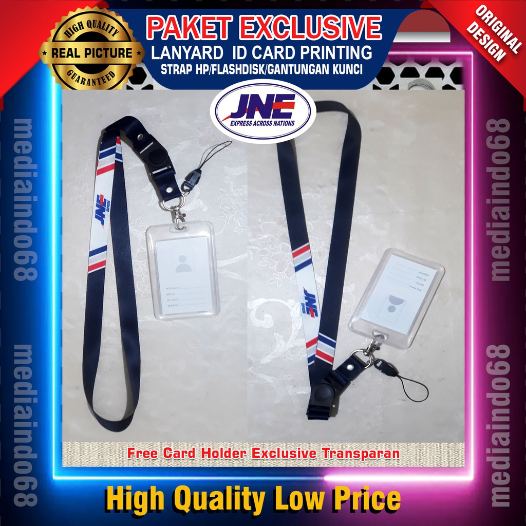 

JNE Lanyard ,Strap ID, HP/Flashdisk Printing Digital (Paket Lengkap Exclusive)