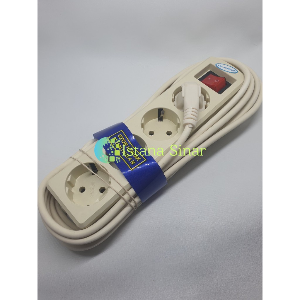 STOP KONTAK + KABEL 4 LUBANG 5 METER 5M COLOKAN LISTRIK STOPKONTAK