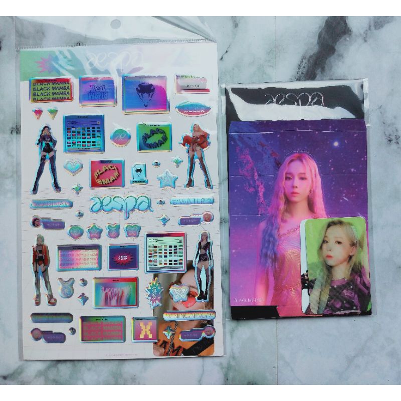 READY STOCK : AESPA WINTER EPOXY STICKER & LENTICULAR