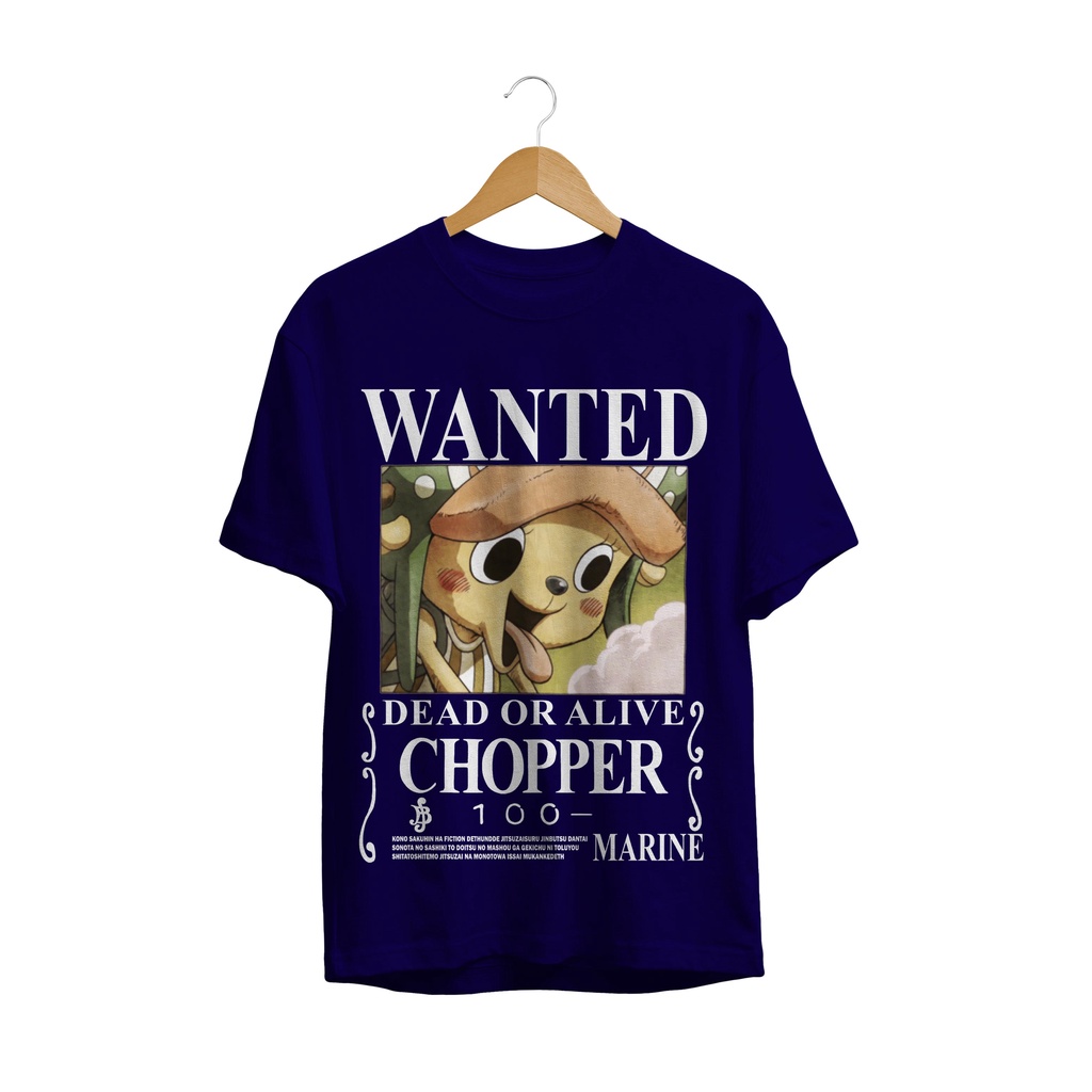 T-SHIRT BAJU ANIME ONE PIECE CHOPPER WANTED