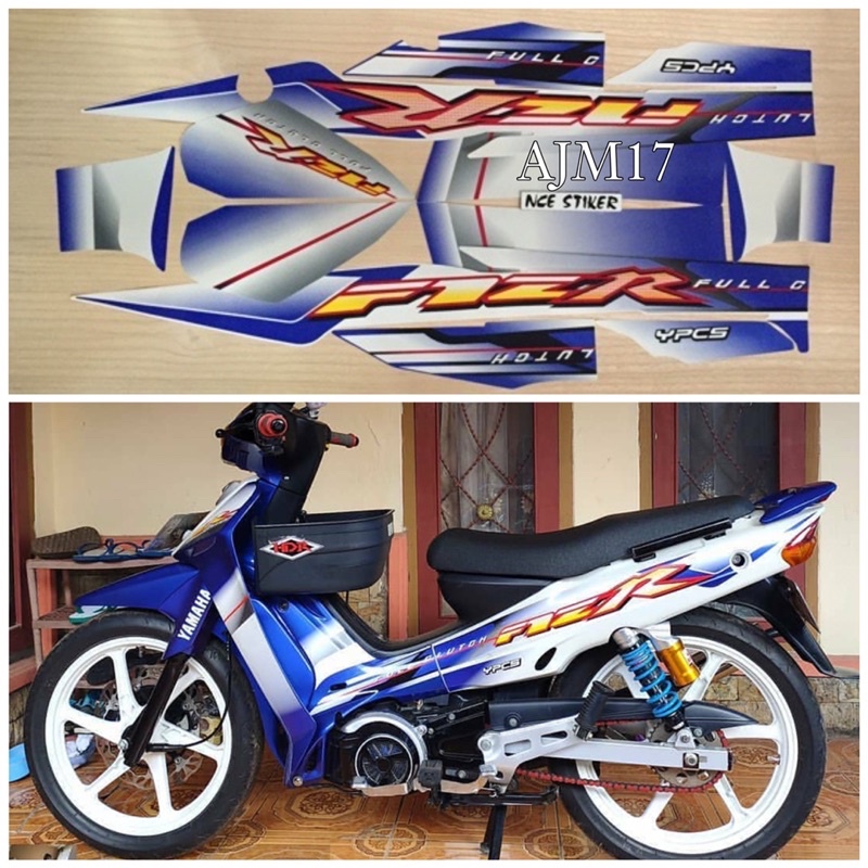 STIKER STRIPING F1ZR 2003 BIRU PUTIH