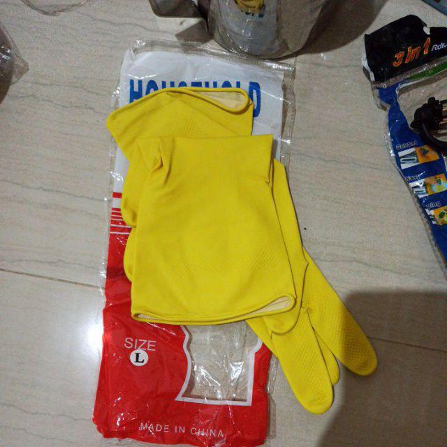 Sarung Tangan Karet Latex Dot Tebal Serbaguna Rubber Gloves 30cm