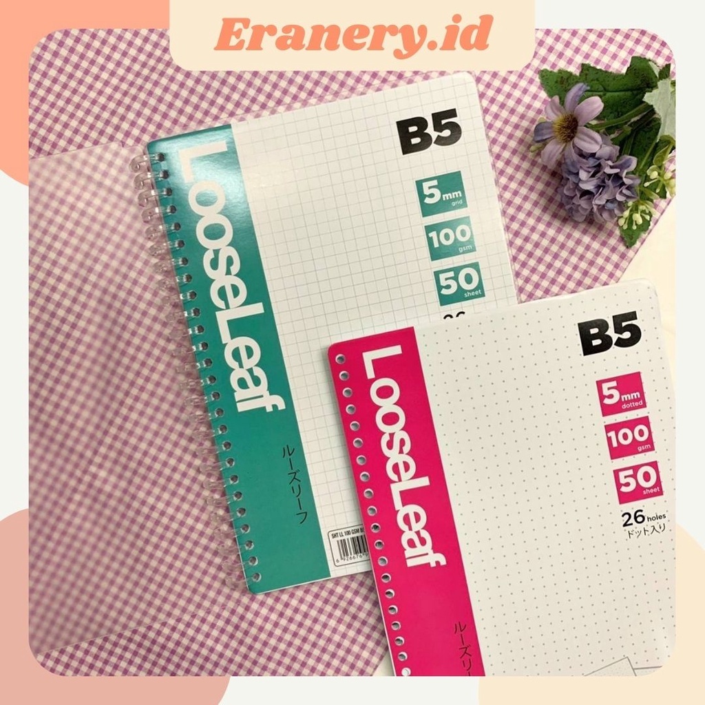 

LOOSE LEAF B5 100GSM / LOOSE LEAF KOTAK GRID 100GSM / LOOSE LEAF TITIK DOT 100GSM