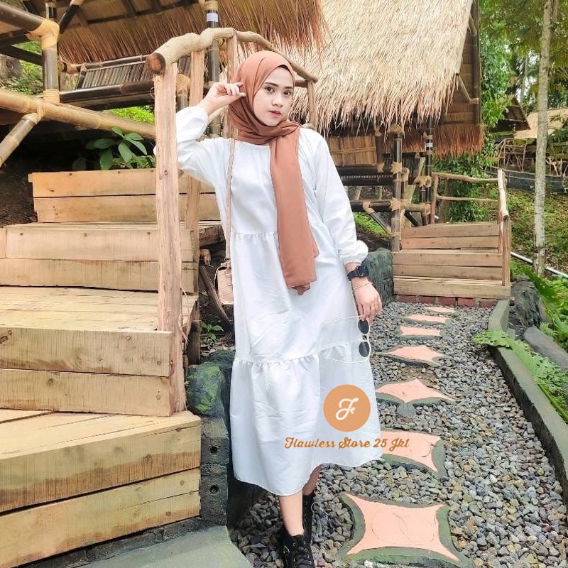 tunik  sabrina midi dress tunik jumbo / atasan wanita polos