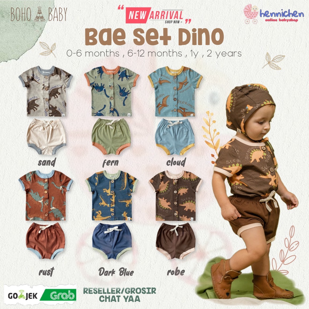 BOHO BABY BAE SET MOTIF PRINT SETELAN PIYAMA ANAK PENDEK BAJU ANAK BAJU SETELAN ANAK BOHOBABY BOHOPANNA PART 2