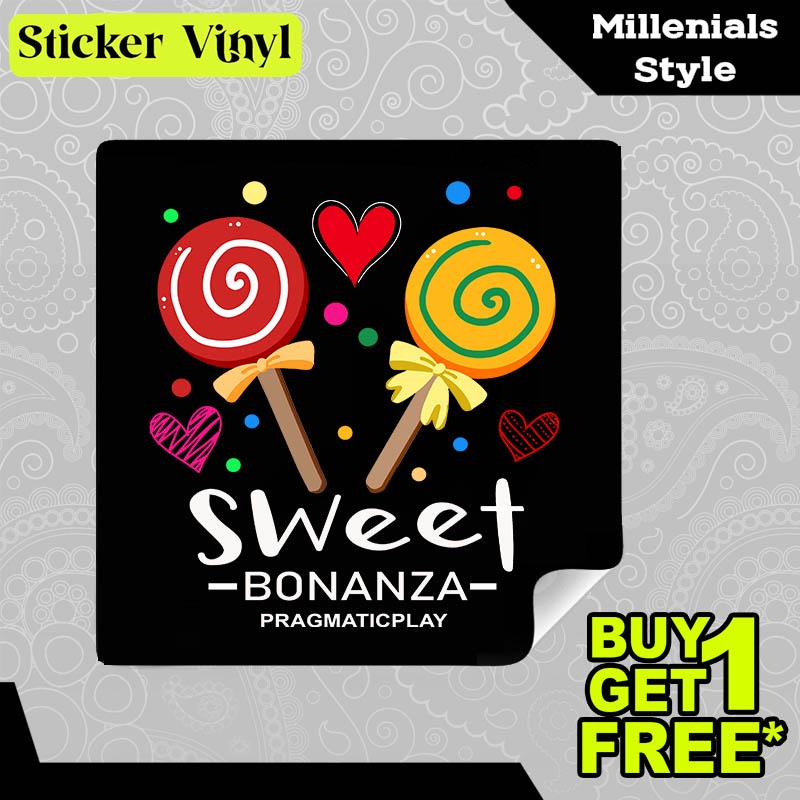 

Stiker Sticker Love Sweet Bonanza Pragmatic Play Game Slot Aesthetic Bahan Vinyl Satuan Anti Air