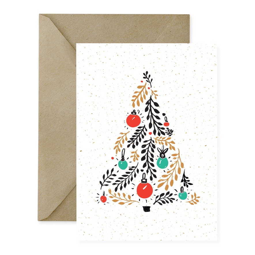 

Christmas Card / Kartu Ucapan Natal - Xmas Tree Hand Drawn