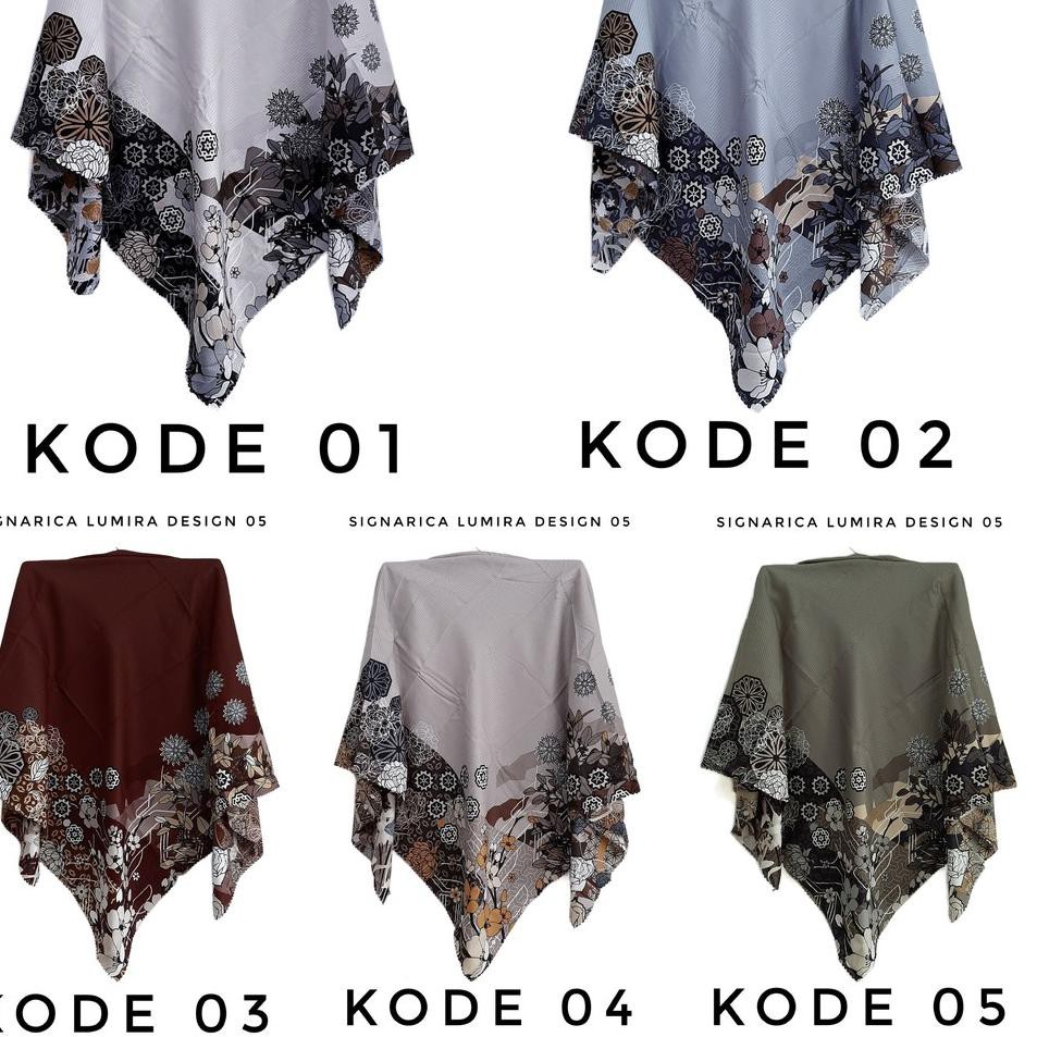 ♠ ABLU 05 Jilbab Segi Empat Motif Lumira Signarica Bahan Opuntia Voal Lasercut Grosir Murah Bunga ➴