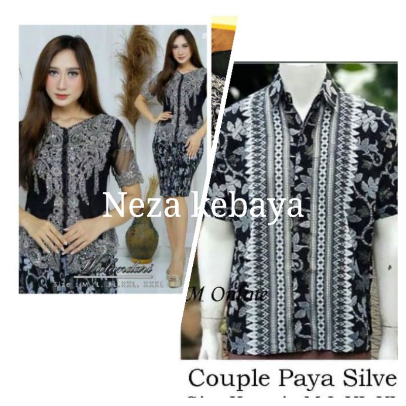 Couple kebaya payet modern//kebaya natal//seragam kebaya payet pendek