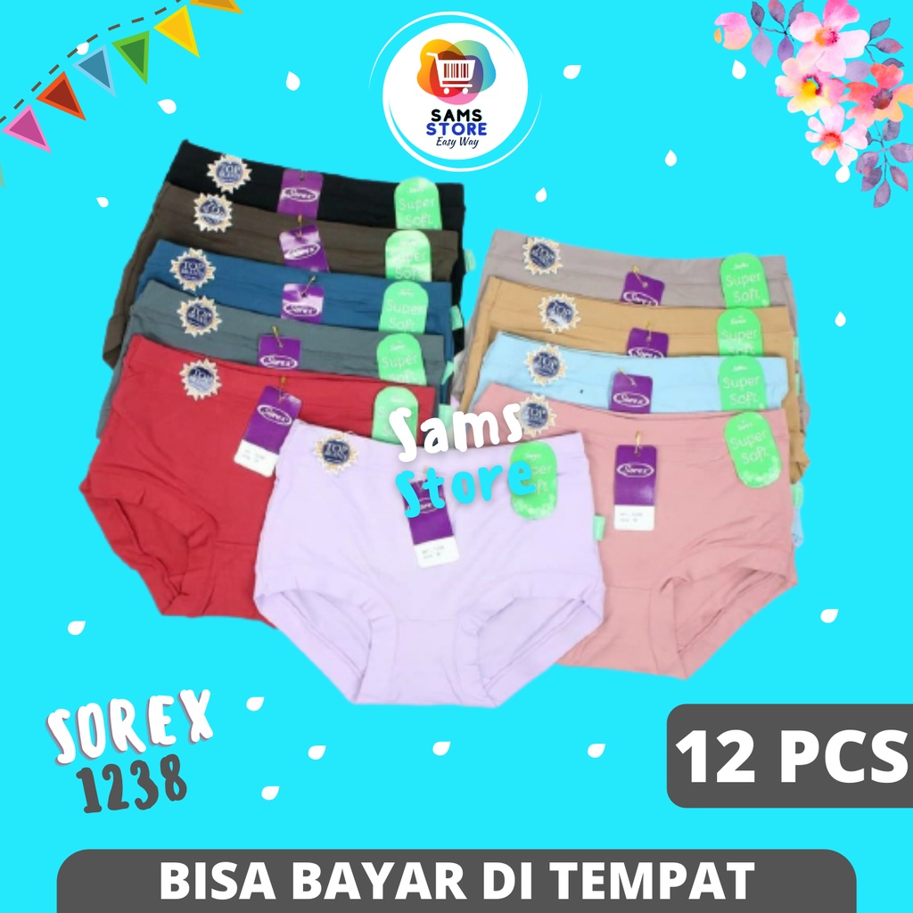 Grosir Celana Dalam Wanita CD Sorex 1238 Lusinan / Pakaian Dalam Sorek Wanita Dewasa / Underwear Dal