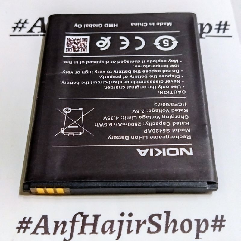 BATRE BATERAI NOKIA C1 2020 S5420AP BATRAI BATERAI NOKIA C 1 ANDROID GO (2500mAh) ORIGINAL BATTERY H