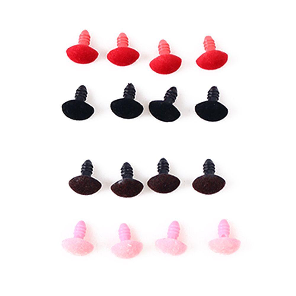 Mxbeauty Segitiga Hidung Boneka Aksesoris Boneka Wayang Pink Merah Hitam Coklat DIY Beruang Mainan12 * 14 mm Pengaman Hidung Boneka Nose